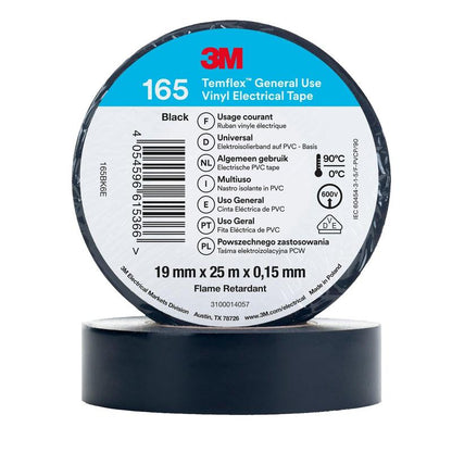 3M™ Temflex™ Vinyl Electrical Tape 165, Μαύρη