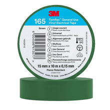 3M™ Temflex™ Vinyl Insulating Tape 165, Green - Electrical Insolating Tape