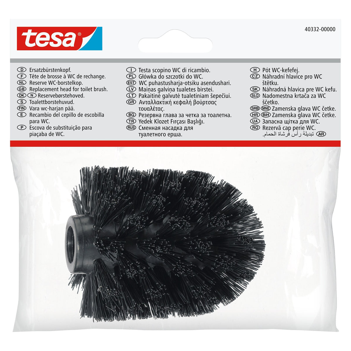 tesa Ersatzkopf für Toilettenbürste Schwarz, Deluxxe, Exxclusiv, Elegaant, Esteetic, Exxcellent, Nooblesse, Ekkro, Hukk, Klaam, Loxx, Luup, Moon oder Smooz