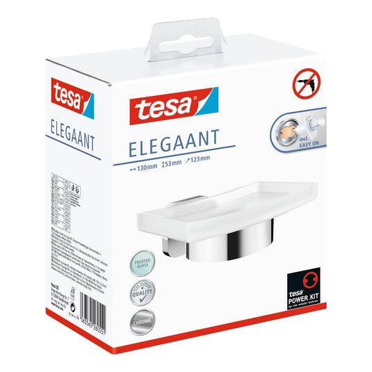 Θήκη σαπουνιού tesa ELEGAANT, αυτοκόλλητη, από επιχρωμιωμένο μέταλλο