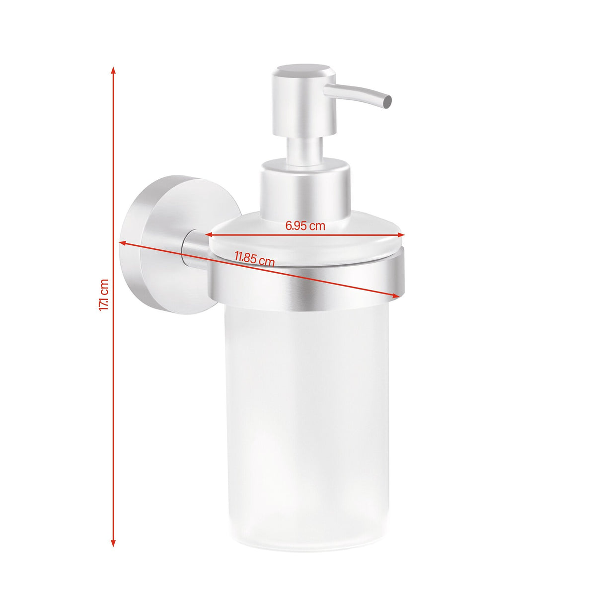 tesa MOON-Seifenspender, selbstklebend, Edelstahl