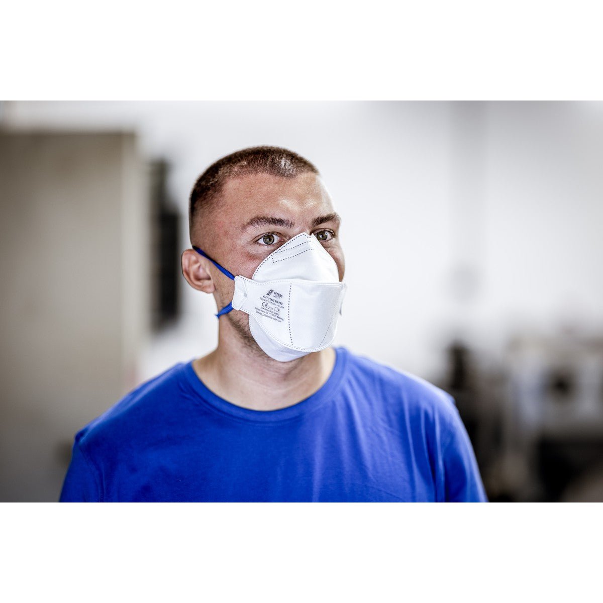 NITRAS SAFE AIR PRO, αναπνευστική μάσκα, λευκή, EN 149, κουτί 15 τεμαχίων κορυφαίας ποιότητας | Συσκευασία (15 τεμάχια)