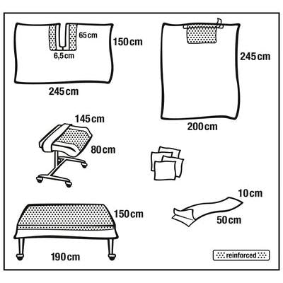 Hartmann Fdrape Protect Basic Set I, Crepe P10 | Συσκευασία (10 τεμάχια)