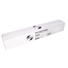 Eine rechteckige weiße Schachtel mit der Aufschrift "UNIVERSAL" enthält EMIL DEISS KG (GmbH + Co.) transparente Bettenabdeckungen 3200x950 mm, Produktname DEISS 49893, Packung mit 200 Stück, mit deutschem Text auf der Vorderseite.
