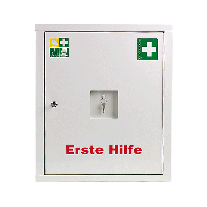 Verbandschrank EUROSAFE weiß Füllung Standard DIN 13169