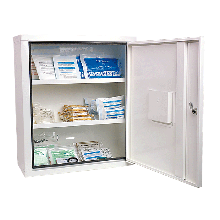 Verbandschrank EUROSAFE weiß Füllung Standard DIN 13169
