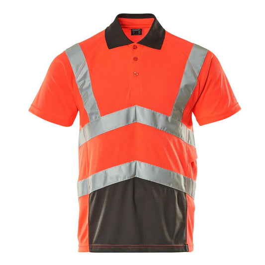 Πόλο μπλουζάκι MASCOT® Anadia, hi-vis κόκκινο/σκούρο ανθρακί