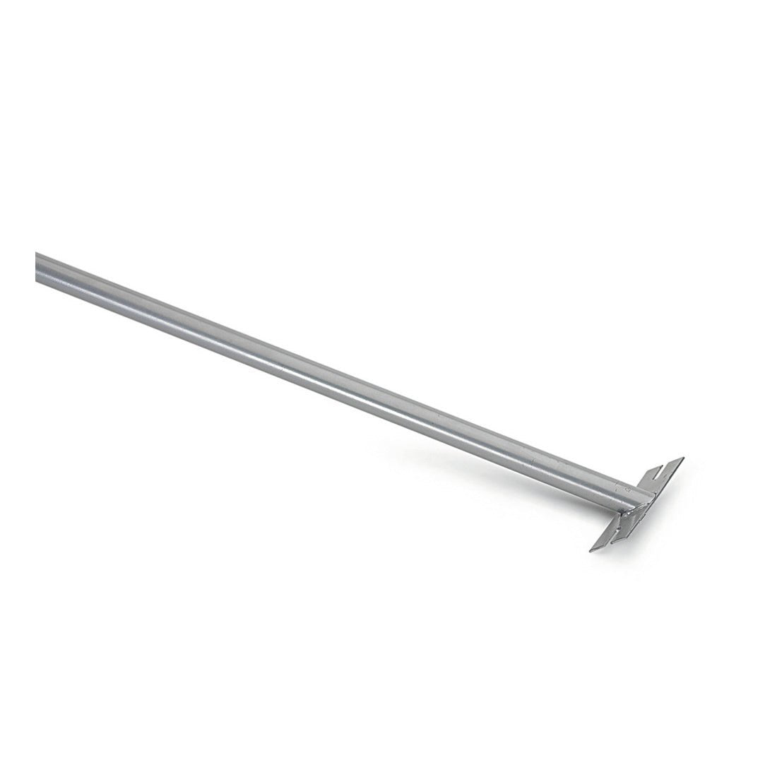 Η μεταλλική λαβή της Nölle Profi Brush με στήριγμα λαβής (140 cm, 24 mm διάμετρος), από την Nölle Profi Brush Bürsten- & Pinseltechnik e.K., είναι εξοπλισμένη με μια επίπεδη, γωνιακή πλάκα και απεικονίζεται σε λευκό φόντο.