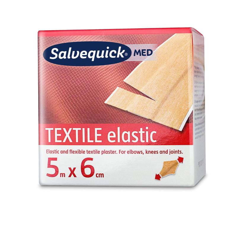 Το Salvequick Textilplåster 6 cm x 5 m (1 τεμάχιο) από την Orkla Wound Care AB προσφέρει μια ελαστική, ευέλικτη φροντίδα τραυμάτων - ιδανική για αγκώνες, γόνατα και αρθρώσεις.