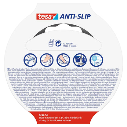 tesa Anti-Rutschband Bad & Dusche, 5 m x 25 mm, transparent