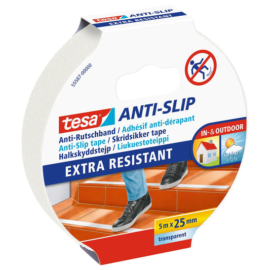 tesa Anti-Rutschband transparent, 5 m x 25 mm