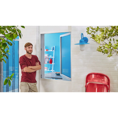 tesa COMFORT Insektengitter für Fenster, 100 x 100 cm, anthrazit – Anwendung