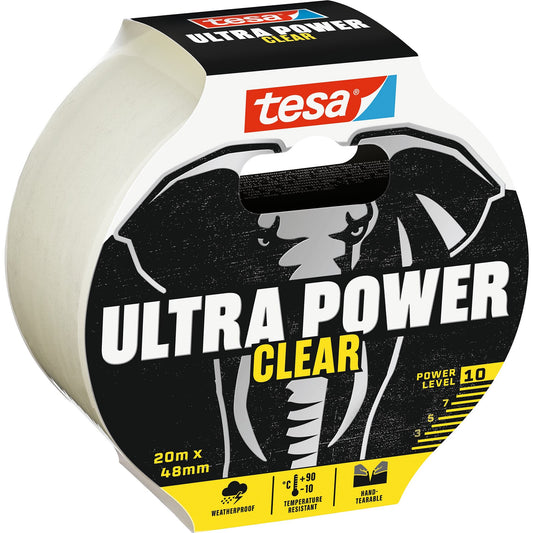 tesa Ultra Power Clear Tape, transparent 20 m x 48 mm
