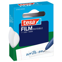 tesafilm 57312 Invisible, πτυσσόμενο κουτί με κρεμάστρα, 33 m x 19 mm, λευκό ματ