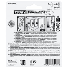 tesa Powerstrips Haken L Metall Oval, weiß