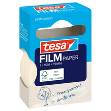 tesafilm PAPER, διαφανές, σε αναδιπλούμενο κουτί με κρεμάστρα, 10 m x 19 mm