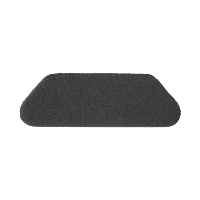 Το TASKI Americo S-Pad 45 x 15 cm Μαύρο της Diversey Deutschland είναι ένα ορθογώνιο, μαύρο, εξαιρετικά ισχυρό σφουγγάρι καθαρισμού δαπέδων για τον εντατικό καθαρισμό διαφόρων τύπων δαπέδων. Η συσκευασία περιέχει 1 τεμάχιο. Απεικονίζεται σε λευκό φόντο.