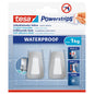 tesa Powerstrips Haken Waterproof S Metall-Kunststoff, weiß