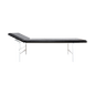 Untersuchungsliege Stahlrohr Kopfteil verstellbar schwarz