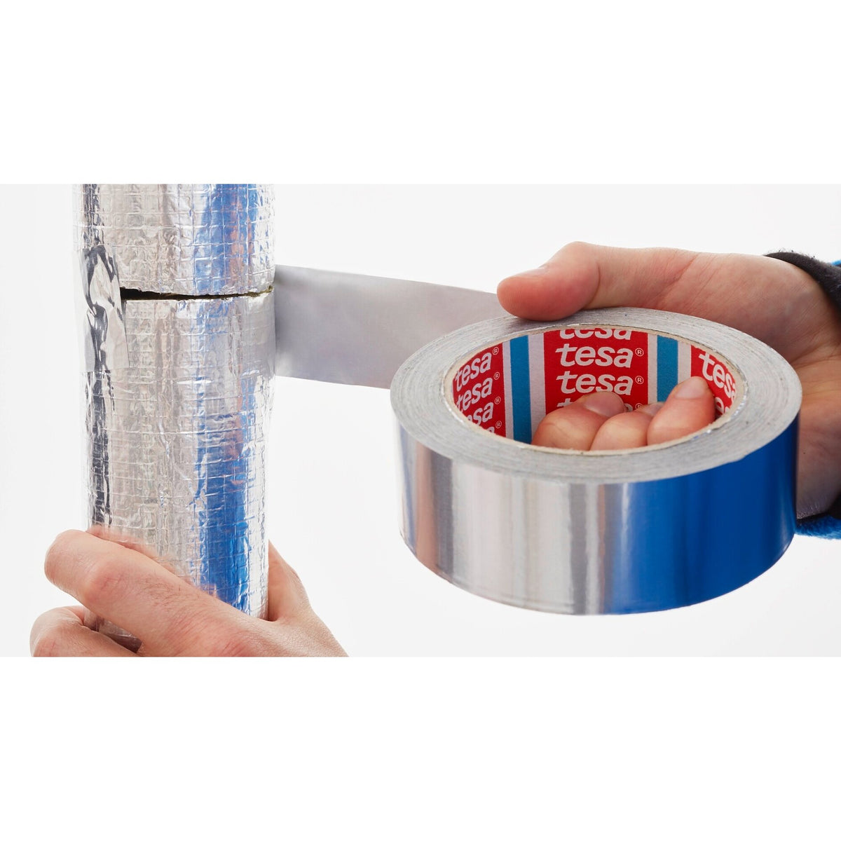 tesa 60630 Alu Klebeband, 50 m x 50 mm, silber-matt – Anwendung