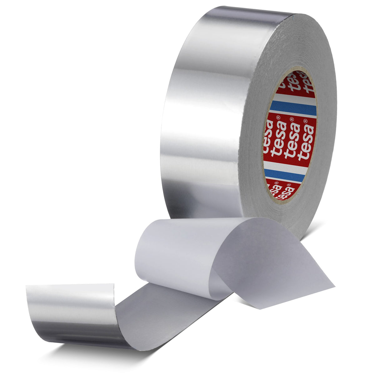 tesa 60672 Alu Klebeband mit Liner, 50 m x 50 mm, silber-matt