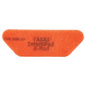 Ένα φωτεινό πορτοκαλί, ορθογώνιο TASKI Intellipad S-Pad καθαριστικό και γυαλιστικό pad από την Diversey Deutschland GmbH & Co. OHG με λοξές άκρες και το κείμενο "This side up TASKI IntelliPad S-Pad", αχρησιμοποίητο σε λευκό φόντο φωτογραφημένο. Συσκευασία (1 τεμάχιο).