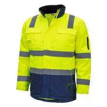 NITRAS MOTION TEX VIZ, parka υψηλής ορατότητας, neon yellow / navy blue