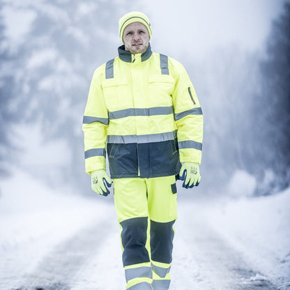 NITRAS MOTION TEX VIZ, parka υψηλής ορατότητας, neon yellow / navy blue
