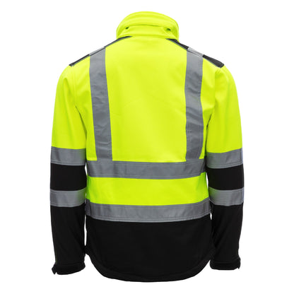 NITRAS MOTION TEX VIZ, σακάκι softshell υψηλής ορατότητας, νέον κίτρινο / μαύρο