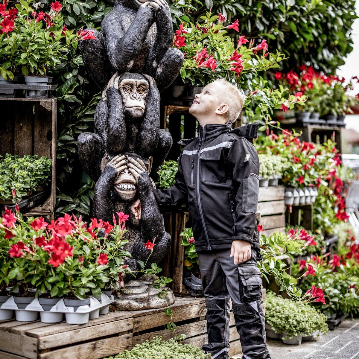 NITRAS MOTION TEX KIDS, σακάκι softshell, μαύρο