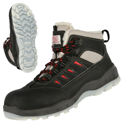 Χειμερινά μποτάκια ασφαλείας NITRAS SPORT STEP MID W, S3 CI, μεσαίου ύψους, μαύρα