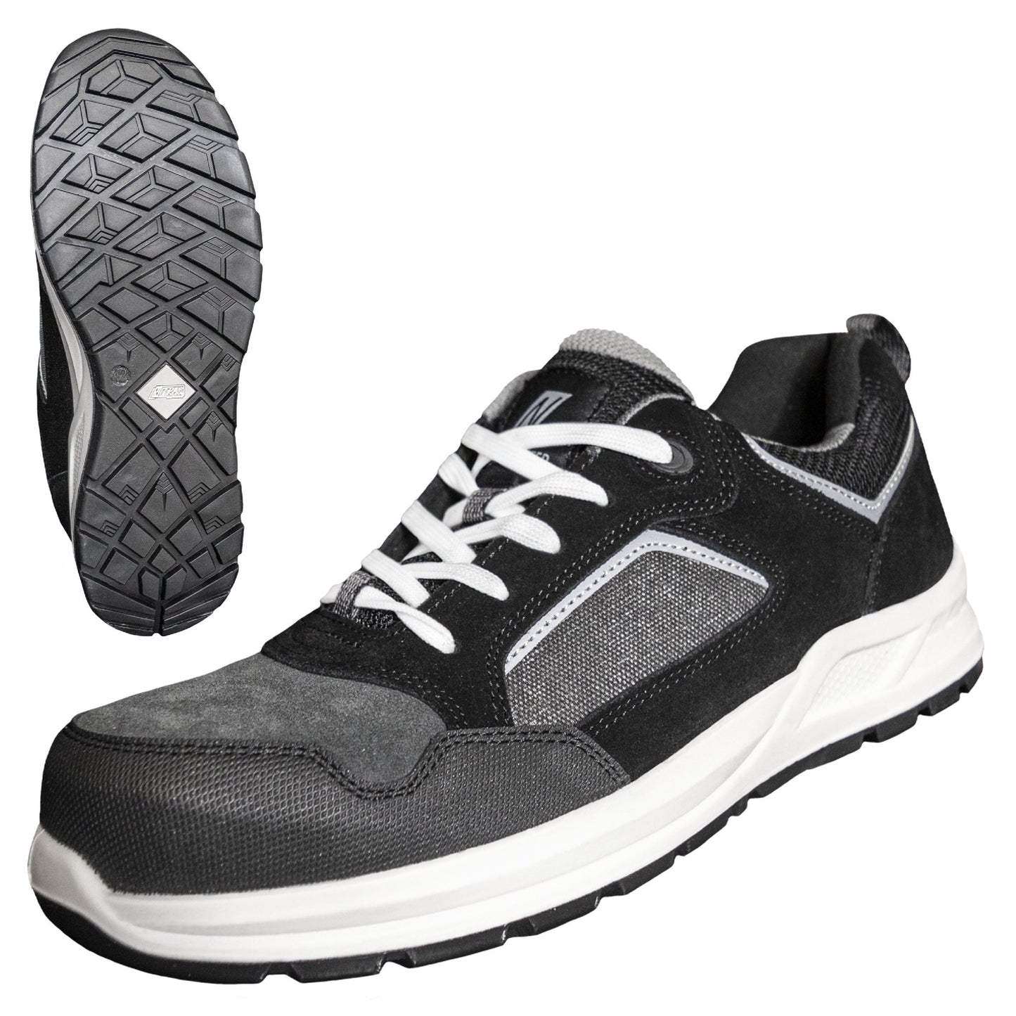 NITRAS CLASSIC STEP, παπούτσια ασφαλείας S1P, γκρι / μαύρο