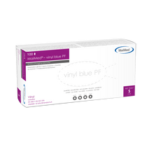 MaiMed-βινυλίου μπλε PF, μη αποστειρωμένα γάντια βινυλίου χωρίς πούδρα 100 τεμάχια/κουτί
