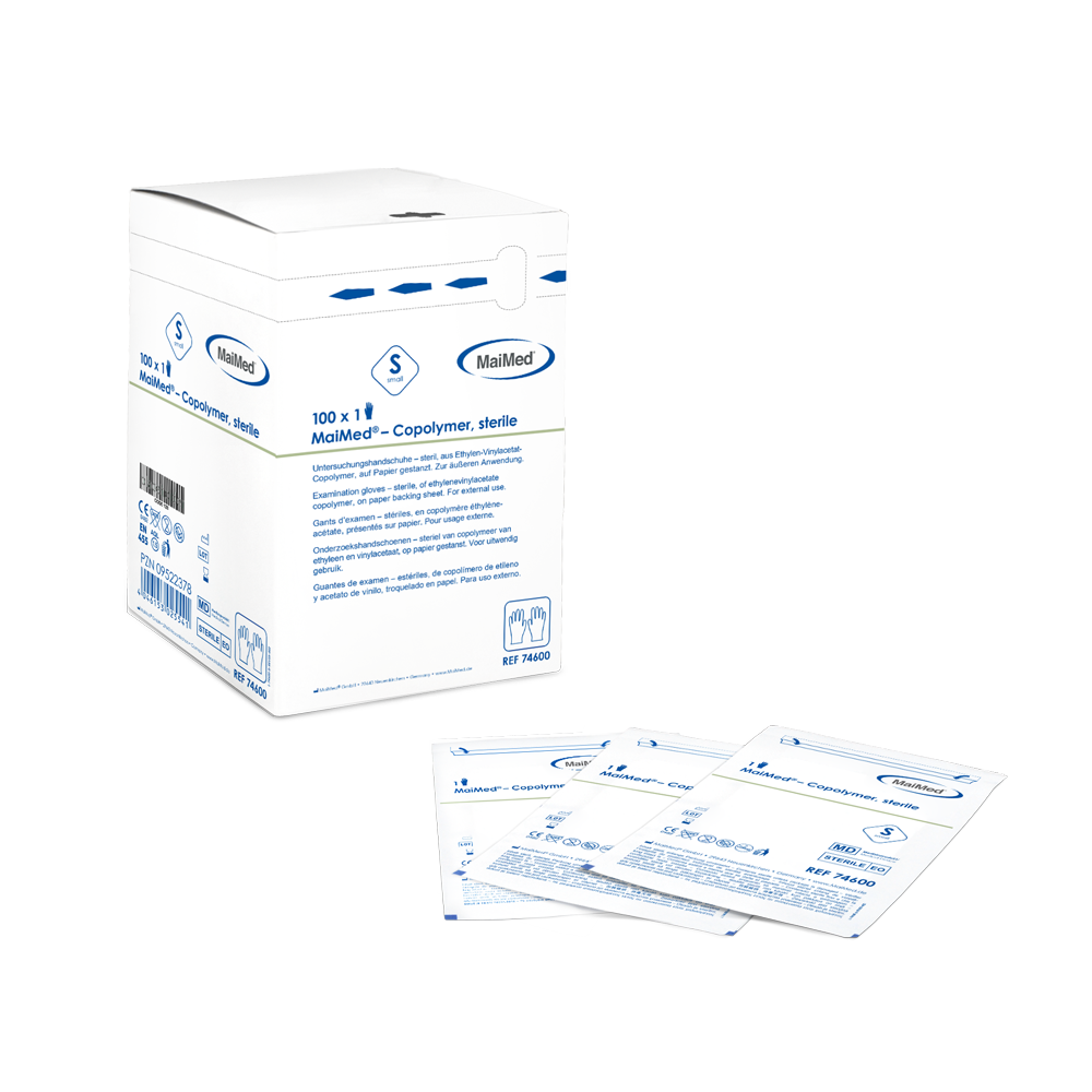 Αποστειρωμένα γάντια μιας χρήσης συμπολυμερούς MaiMed