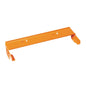Η TASKI οδηγός για ημι-συρτάρια (7517250) από την Diversey Deutschland GmbH & Co. OHG είναι μια πορτοκαλί μεταλλική ράγα με δύο καμπυλωτά άκρα και τρεις ορθογώνιες εγκοπές, απεικονισμένη σε λευκό φόντο. Συσκευασία: 1 τεμάχιο.