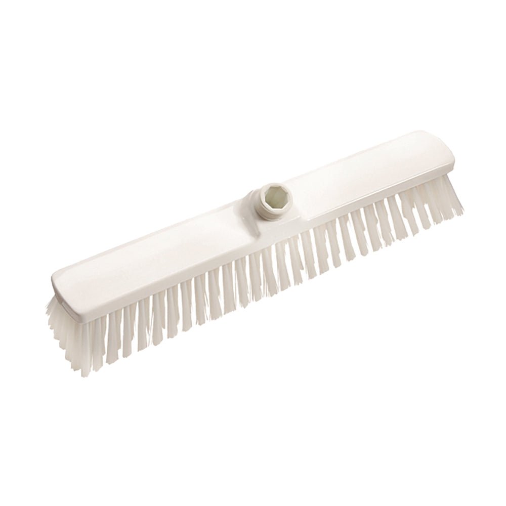 Η σκούπα αυλής Diversey Deutschland GmbH & Co. OHG 400x60x50 mm με μεσαίες σκληρές, λευκές τρίχες και κεντρικό σπείρωμα είναι ιδανική ως ορθογώνιος καθαριστής εξωτερικών χώρων για καθαρισμό σε εξωτερικούς χώρους.