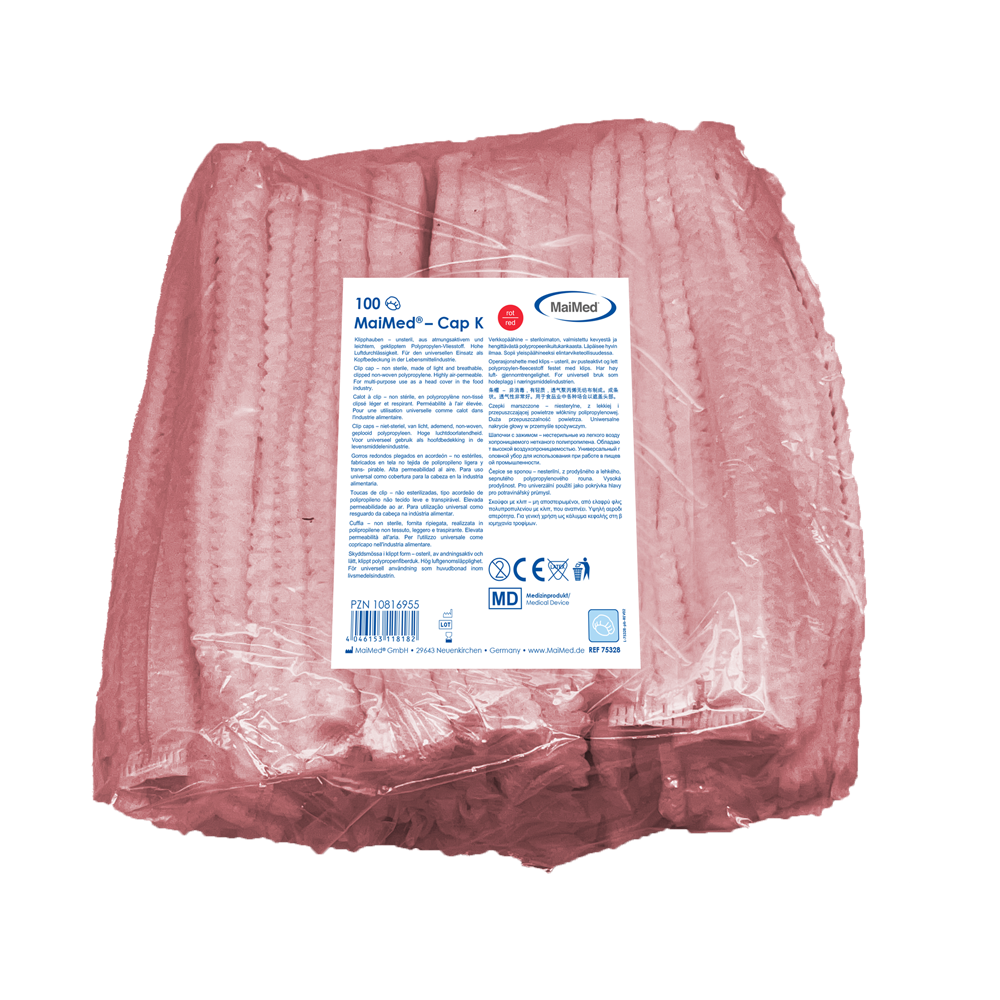 MaiMed-Cap K, καπάκι με κλιπ από PP, 100 τεμάχια/τσάντα