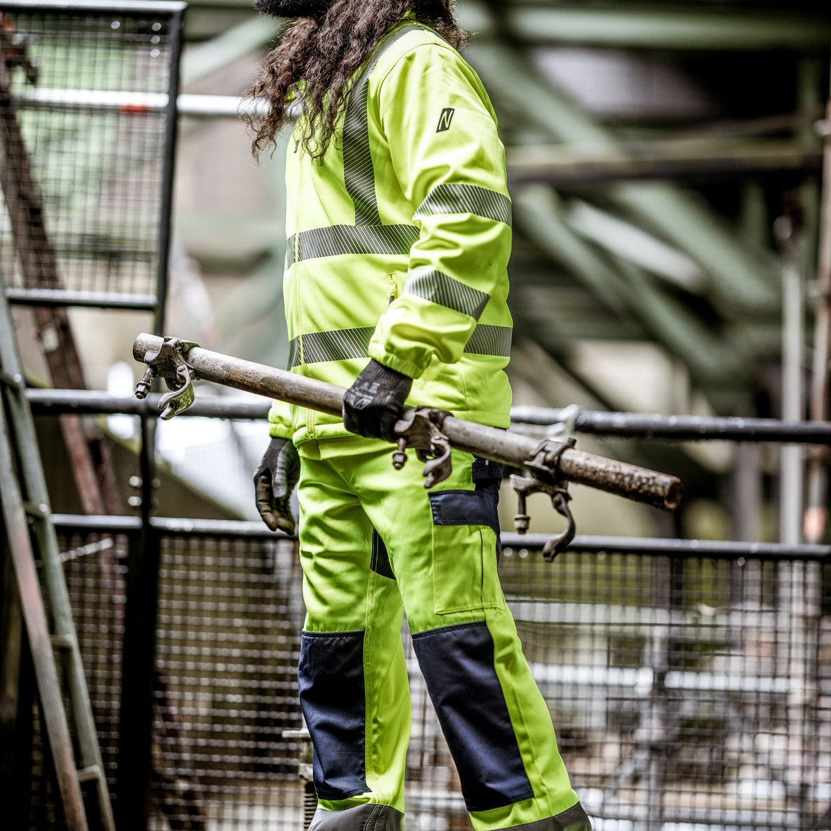 NITRAS MOTION TEX VIZ, μακρύ παντελόνι εργασίας υψηλής ορατότητας