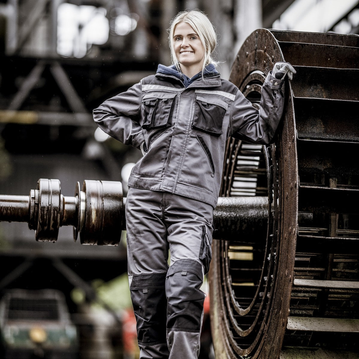 NITRAS MOTION TEX PLUS, μπουφάν εργασίας, γκρι / μαύρο