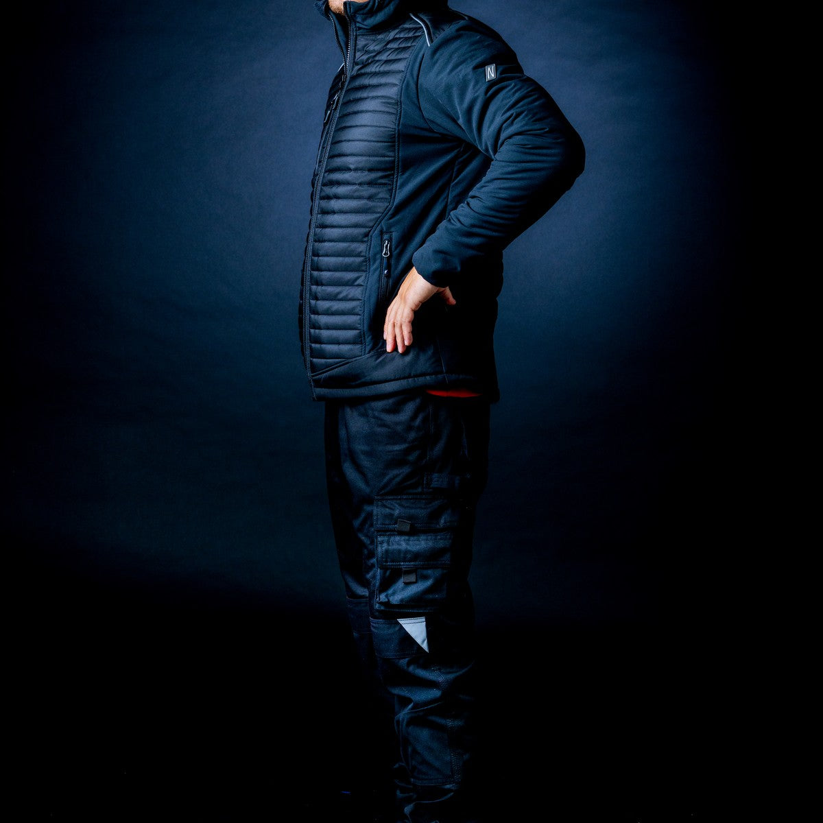 NITRAS MOTION TEX PLUS, καπιτονέ σακάκι softshell, μαύρο