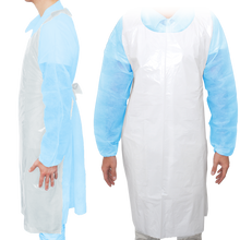 MaiMed-Apron Light PE, ποδιά από PE 75x120cm λευκή, 100 τεμάχια/συσκευασία, φραγμένη, λεία επιφάνεια | Συσκευασία (100 τεμάχια)