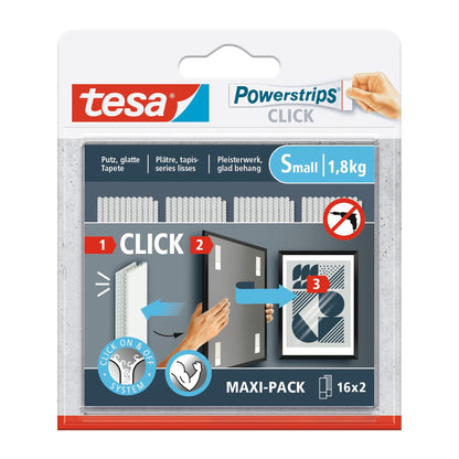 tesa Powerstrips Click Klett-Klebepads, weiß, 1 Rolle, Art.-Nr. 77720-00020-00