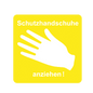 Piktogramm einzeln 80 x 80 mm Handschuhe