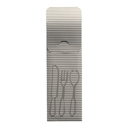 Οι PAPSTAR 100 θήκες μαχαιροπίρουνων (23,5 x 7,3 εκ) της PAPSTAR GmbH διαθέτουν γκρι-λευκές ρίγες, σχέδια μαχαιροπίρουνων και ένα ανοιχτό καπάκι με χρωματιστή πετσέτα μπιστρό – ιδανικές για την κομψή παρουσίαση μαχαιροπίρουνων σε κάθε περιβάλλον γαστρονομίας.