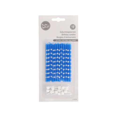 Μια συσκευασία blister με 12 PAPSTAR GmbH γενέθλια κεριά, 10 cm, πολύχρωμα με βάσεις. Ιδανικά για κάθε πάρτι γενεθλίων, πρακτικά συσκευασμένα.