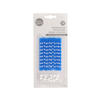 Μια συσκευασία blister με 12 PAPSTAR GmbH γενέθλια κεριά, 10 cm, πολύχρωμα με βάσεις. Ιδανικά για κάθε πάρτι γενεθλίων, πρακτικά συσκευασμένα.