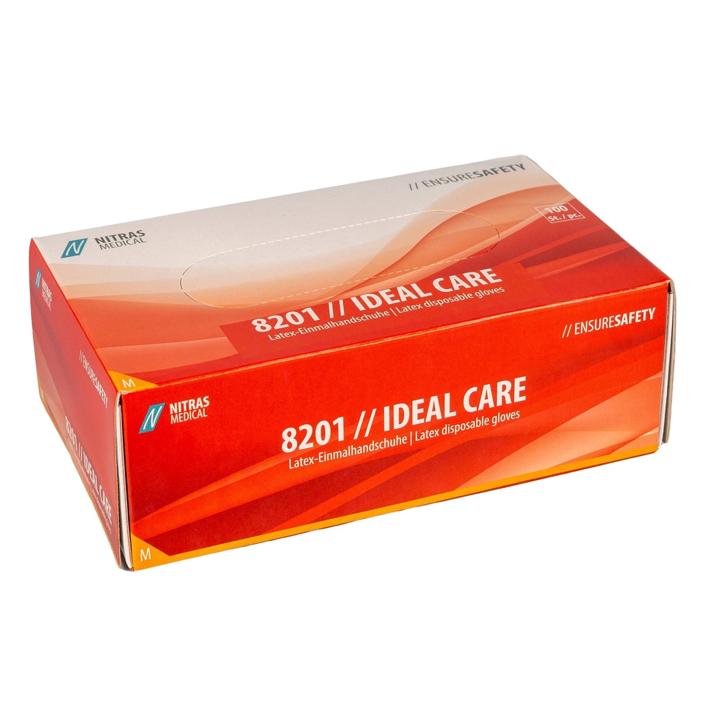 NITRAS IDEAL CARE, λάτεξ γάντια μιας χρήσης, λευκά