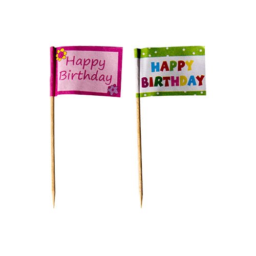 Με τις PAPSTAR GmbH διακοσμητικές οδοντογλυφίδες "Happy Birthday"-σημαιάκια (8 εκ., πακέτο των 20) προσδίδετε στις λιχουδιές του πάρτι σας μια εορταστική πινελιά - διασκεδαστικές, πολύχρωμες διακοσμήσεις για κάθε πάρτι γενεθλίων!.