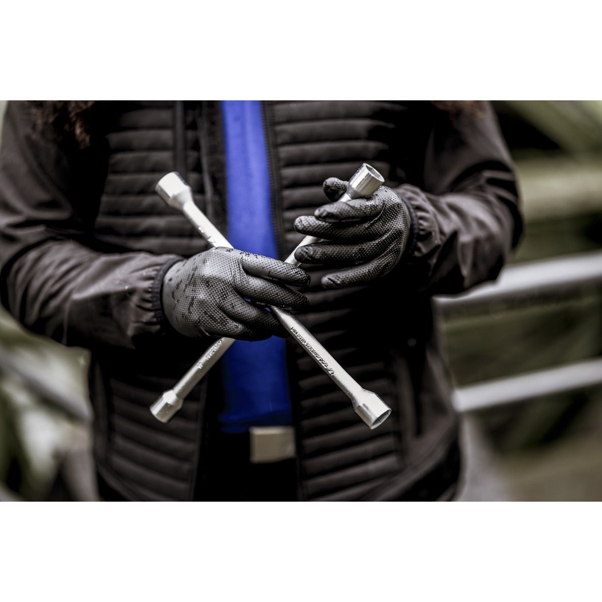 NITRAS TOUGH GRIP LIGHT, γάντια μιας χρήσης νιτριλίου, μαύρο