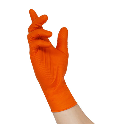 NITRAS TOUGH GRIP N, γάντια μιας χρήσης νιτριλίου, πορτοκαλί